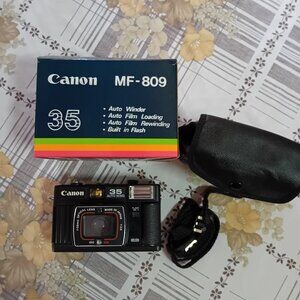 Vintage Canon MF-809 35 Auto Wind 35mm Film Camera – New / Unused + Original Box